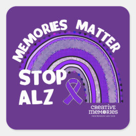 Square Sticker Alzheimer's Association