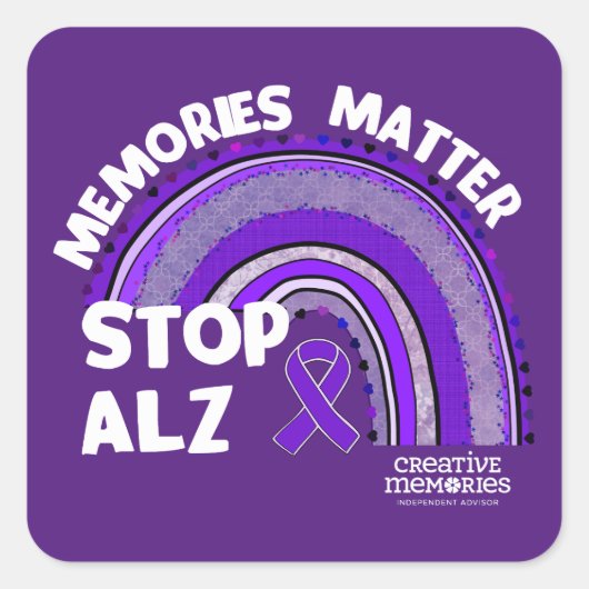 Square Sticker Alzheimer's Association (Vorderseite)