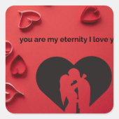 Square Sticker ECC,Pegatina Abrazos (Vorderseite)