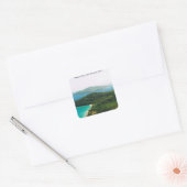 Square Sticker mit Saint Thomas Island Scene (Umschlag)