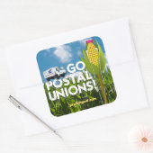 Square Stickers (6/pg) - Go Postal Gewerkschaften! (Umschlag)