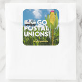 Square Stickers (6/pg) - Go Postal Gewerkschaften! (Tasche)
