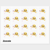 Square Stickers/Cupid Emoticon Quadratischer Aufkleber (Blatt)