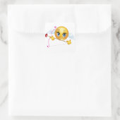 Square Stickers/Cupid Emoticon Quadratischer Aufkleber (Tasche)