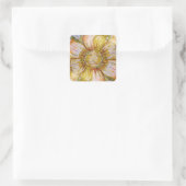 Square Stickers Golden Camellia (Tasche)