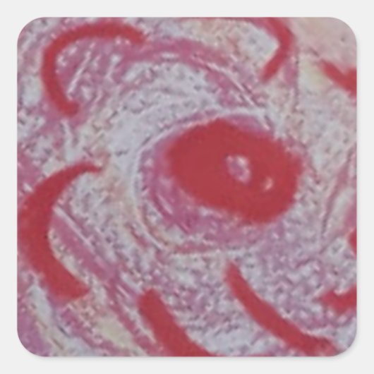 Square Stickers Rosa (Vorderseite)