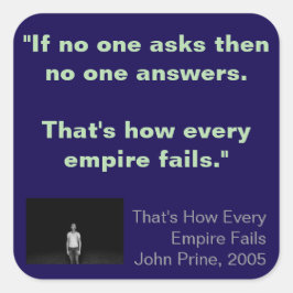 Square Stickers, sheet of six 3 inch stickeSticker Quadratischer Aufkleber