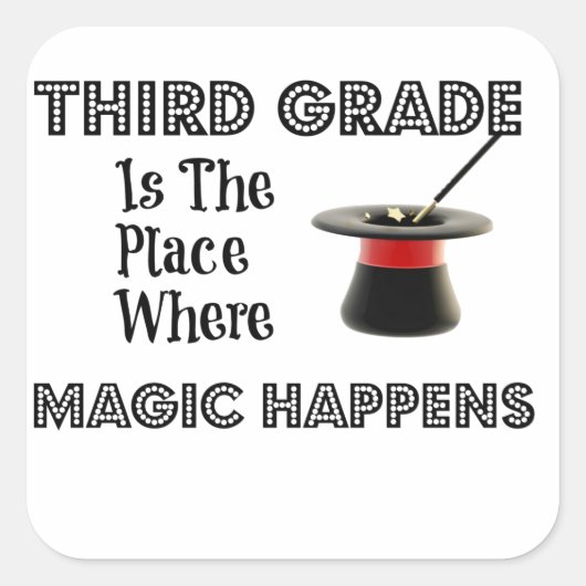 Square Stickers ThirdGradeMagic (Vorderseite)
