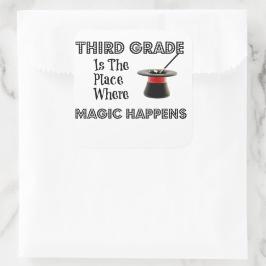 Square Stickers ThirdGradeMagic (Tasche)