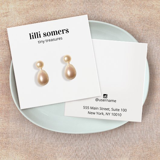 Square Stud Earring Schlichte Display Card