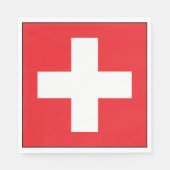 Square Swiss Flag Paper Napkins Serviette (Vorderseite)