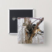Square Tabby Cat Button (Vorne & Hinten)