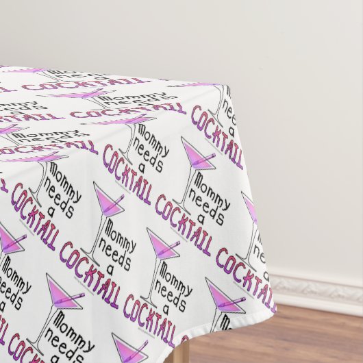 SQUARE TABLECLOTH - Mami braucht einen COCKTAIL! Tischdecke (Beispiel)