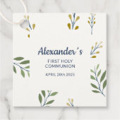 Square Tag - Benutzerdefiniertes botanisches Muste Geschenkanhänger (Vorderseite)