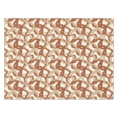 Square Tangle Burnt Sienna Cream Tischdecke (Vorderseite (Horizontal))