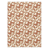 Square Tangle Burnt Sienna Cream Tischdecke (Vorderseite)