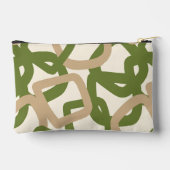 Square Tangle Olive Green Zubehörtasche (Rückseite)