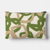 Square Tangle Olive Green Zubehörtasche (Vorderseite)