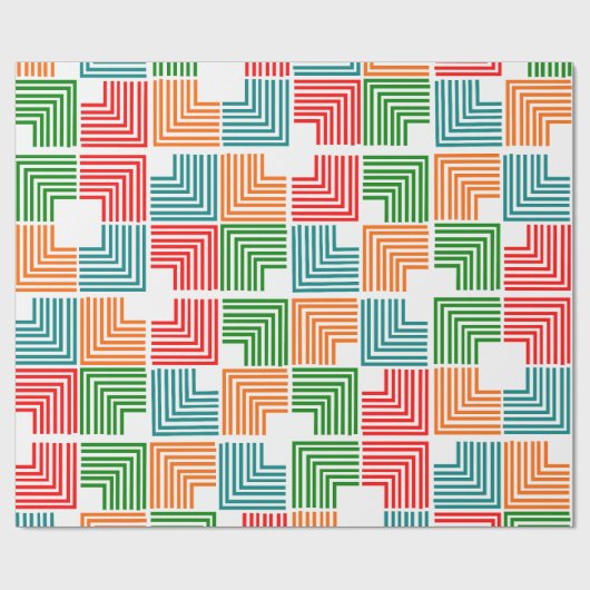 Square Threads Geschenkpapier (Flach)