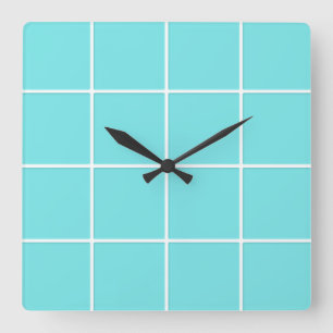 Square Tile Like Check Pattern Quadratische Wanduhr