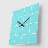 Square Tile Like Check Pattern Quadratische Wanduhr (Winkel)