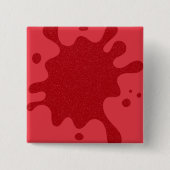 Square Tomato-Red Spritzer Button - Anpassbar (Vorderseite)