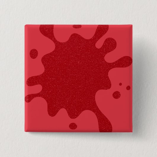 Square Tomato-Red Spritzer Button - Anpassbar (Vorderseite)