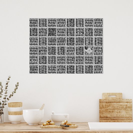 Square Town Poster (Küche)