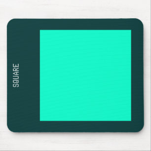 Square - Turquoise and Dk Green Mousepad