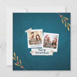 Square Type Christmas Foto Card mit Grüßen Feiertagskarte