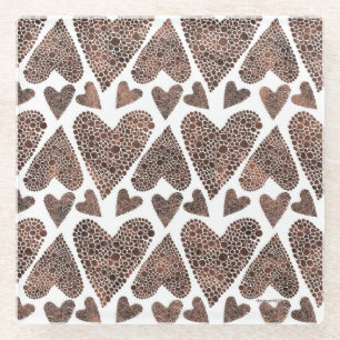 Square Untersetzer Hearts Galore