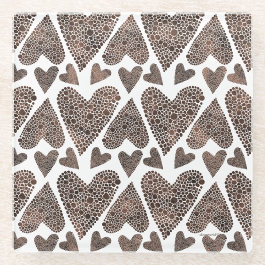 Square Untersetzer Hearts Galore (Vorderseite)
