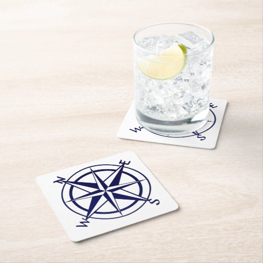 Square Untersetzer - Nautical Compass (Vor Ort)