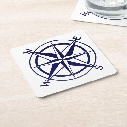 Square Untersetzer - Nautical Compass (angewinkelt)