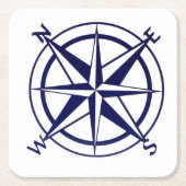 Square Untersetzer - Nautical Compass (Vorderseite)