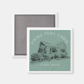 Square Viking Trail Hütte Kühlschrankmagnet (Vorderseite/Rückseite)