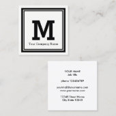 Square Visitenkarten mit benutzerdefiniertem Monog Quadratische Visitenkarte (Vorne/Hinten)