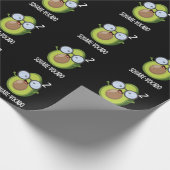 Square vocado Funny Avocado Pun Dark BG Geschenkpapier (Ecke)