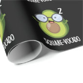 Square vocado Funny Avocado Pun Dark BG Geschenkpapier (Rolleneckpunkt)