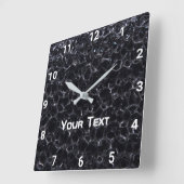 Square Wall Clock Black Board Quadratische Wanduhr (Winkel)