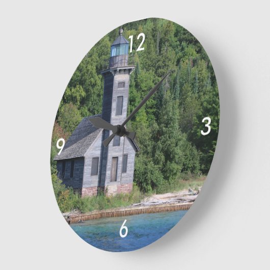 Square Wall Clock/Lighthouse Große Wanduhr (Winkel)