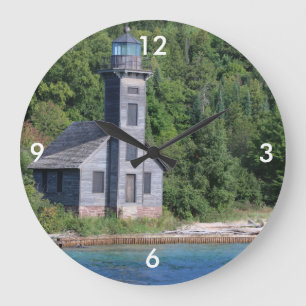 Square Wall Clock/Lighthouse Große Wanduhr