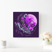 Square Wall Clock Quadratische Wanduhr (Zuhause)