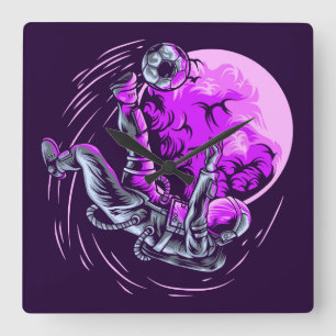 Square Wall Clock Quadratische Wanduhr