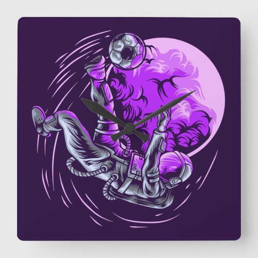 Square Wall Clock Quadratische Wanduhr (Vorderseite)