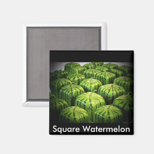 Square Watermelon Magnet (Vorderseite/Rückseite)