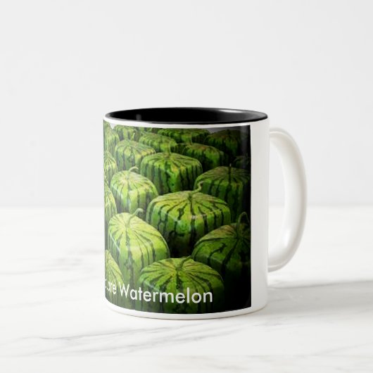 Square Watermelon Zweifarbige Tasse (VorderseiteRechts)