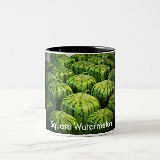 Square Watermelon Zweifarbige Tasse (Mittel)