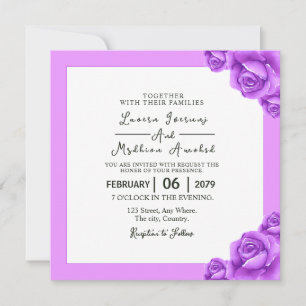 Square Wedding Invitation Card Vector Einladung