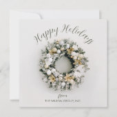 Square Weihnachtsmann Geschäft Vielen Dank Feiertagskarte (Vorderseite)